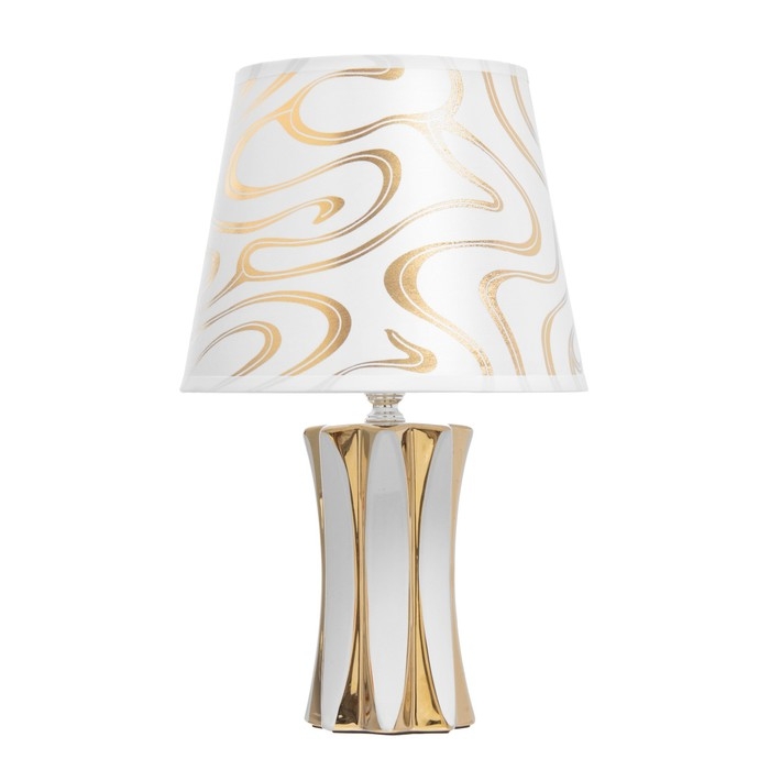 Настольная лампа Настольная лампа "Сабина" Е14 40Вт золото белый 20х20х34см