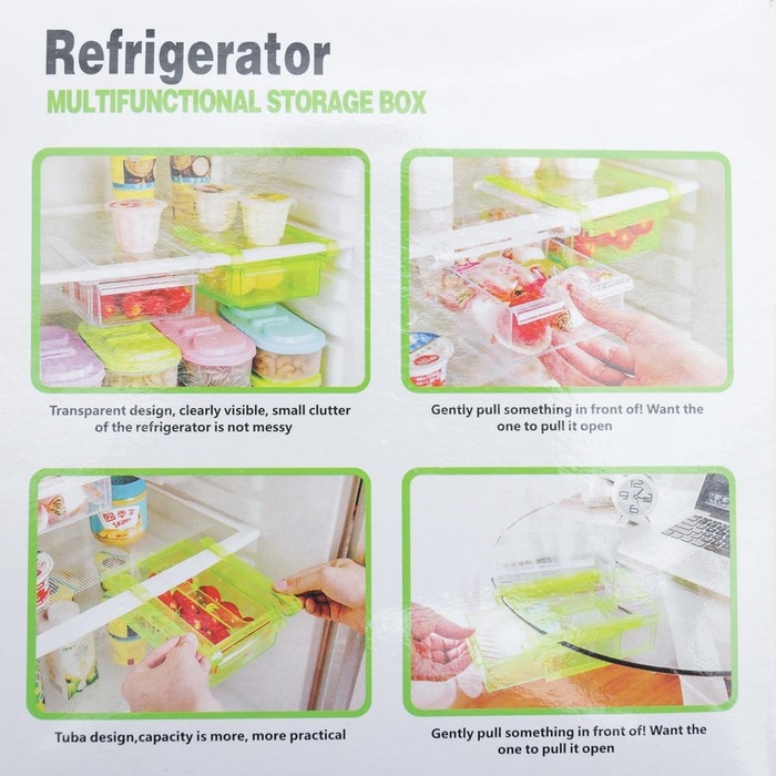 Полка подвесная в холодильник, 16×15,5×7 см, цвет МИКС Полка подвесная в холодильник, 16×15,5×7 см, цвет МИКС