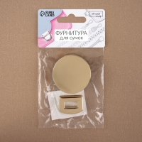 Застёжка для сумки, d = 4 см, цвет золотой