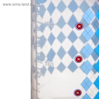 Бутылочка для кормления &laquo;Маленький джентльмен&raquo;, классическое горло, с ручками, 250 мл., от 0 мес., цвет голубой