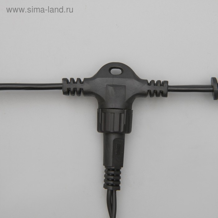 Гирлянда &laquo;Занавес&raquo; 2 &times; 9 м, IP44, УМС, тёмная нить, 1800 LED, свечение белое, мерцание, 220 В