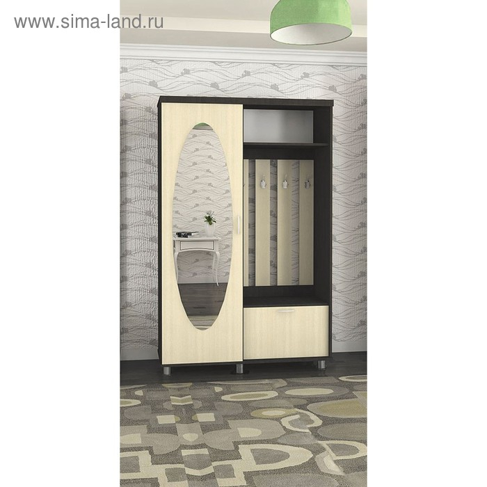 Прихожая Апаиш-2, 2000х1300х416, Венге/Дуб молочный