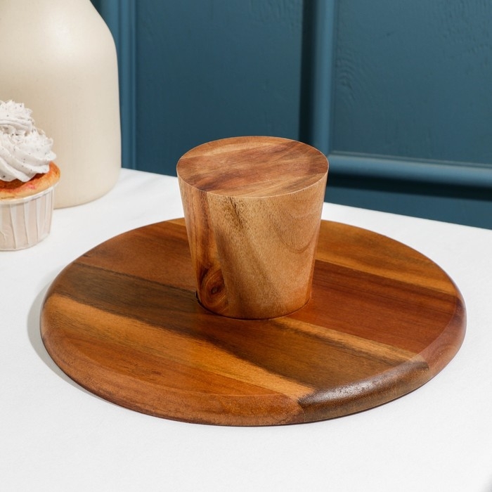 Подставка для торта «Тропики», d=25 см, акация Подставка для торта «Тропики», d=25 см, акация