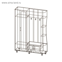 Прихожая Ксения -1 левая, 2150х1500х385, Венге/Дуб молочный