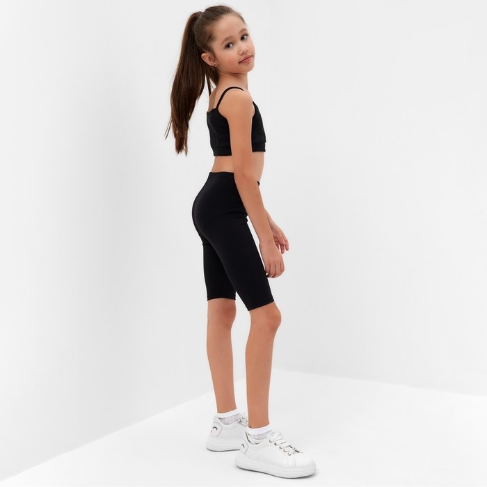 Велосипедки для девочки MINAKU, цвет чёрный, рост 110 см