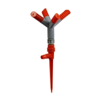 Распылитель 4&minus;лепестковый, штуцер под шланги 1/2" (12 мм) &minus; 3/4" (19 мм), пика, ABS-пластик, Greengo