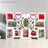 Фоторамка пластик на 12 фото 10х15 см 10х10 см 12х12 см "Семейное гнездо" 43,5х64,5 см Фоторамка пластик на 12 фото 10х15 см 10х10 см 12х12 см "Семейное гнездо" 43,5х64,5 см