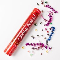 Новогодняя пневматическая хлопушка «С Новым Годом!», фольга-серпантин, 30 см Новогодняя пневматическая хлопушка «С Новым Годом!», фольга-серпантин, 30 см