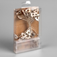 Гирлянда &laquo;Нить&raquo; 2 м роса с насадками &laquo;Ёлочка&raquo;, IP20, серебристая нить, 20 LED, батарейки ААх2 (нет в комплекте), свечение тёплое белое