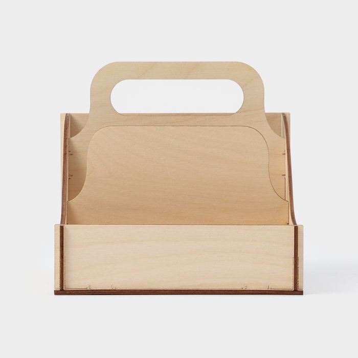 Подставка - органайзер деревянный для специй с ручкой Доляна, 17&times;16&times;16 см