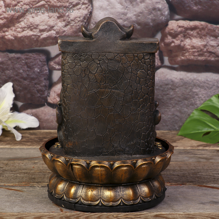 Фонтан настольный от сети, подсветка Фонтан настольный от сети, подсветка "Ганеша у арки" 28х20,5х20,5 см