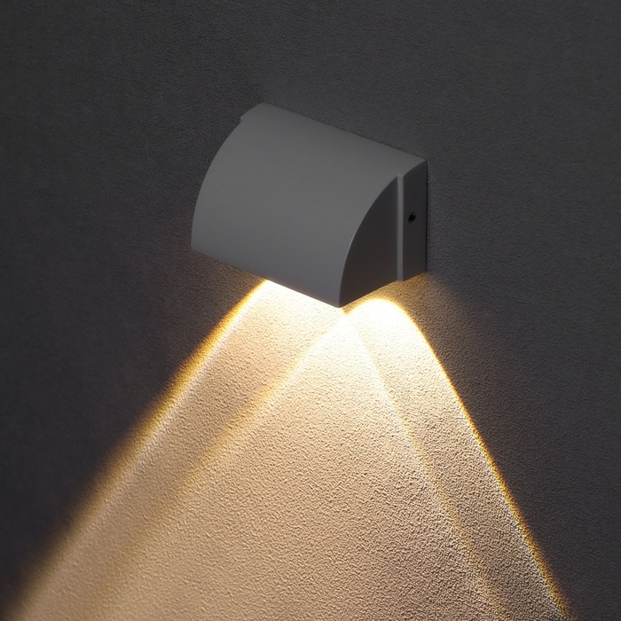 Светильник фасадный &laquo;Каскад&raquo;, FSD-094, 2 Вт, 3000К, 2 луча, IP65, 220 В, металл, белый