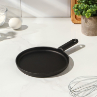 Сковорода блинная чугунная &laquo;Круг&raquo;, d=18 см, чугунная ручка