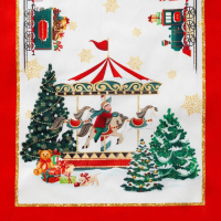 Дорожка на стол новогодняя "Новогодняя ярмарка" 40*147 см, 100% хл, саржа 190гр/м2