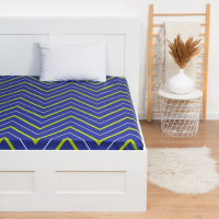 Простыня Этель &laquo;Зелёно-синие зигзаги&raquo; 150х214, поплин, 125 г/м2