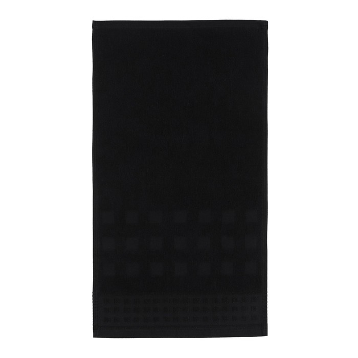 Полотенце махровое LoveLife "Square" 30х60 см, цвет чёрный, 100% хлопок, 380 гр/м2
