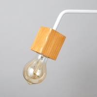 Лампа настольная "Хью-2" коричневый/белый 20х20х55см RISALUX Лампа настольная "Хью-2" коричневый/белый 20х20х55см RISALUX