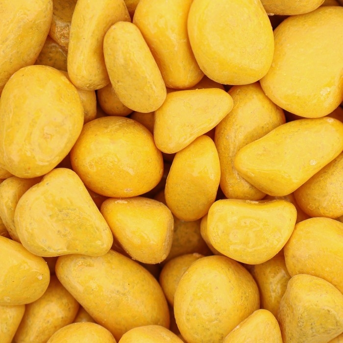 Грунт для аквариума Грунт для аквариума "Галька цветная, желтая" 800г фр 8-12 мм