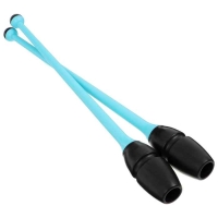 Булавы для художественной гимнастики вставляющиеся Grace Dance, 46 см, цвет голубой/чёрный Булавы для художественной гимнастики вставляющиеся Grace Dance, 46 см, цвет голубой/чёрный
