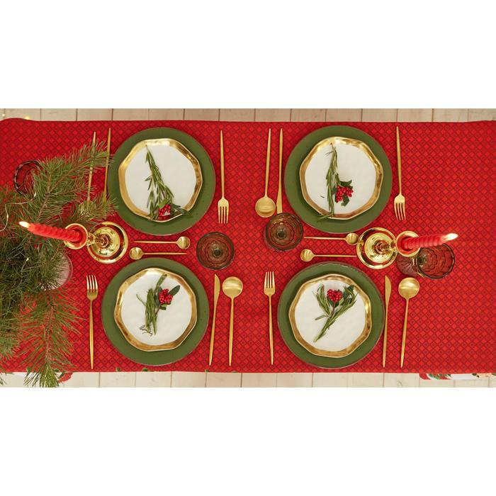 Скатерть новогодняя Доляна "Процветания в Новом году" 145*220 см, 100% п/э