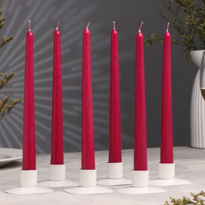 Свеча античная ароматическая Свеча античная ароматическая "Вишня", 2,3х 24,5 см, 5 ч, 55 г, бордовая