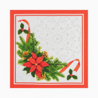 Набор столовый Этель "Рождественский бал" скатерть 180*150 см, салфетки 40*40 см 8 шт, хлопок 100%