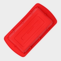 Форма для выпечки Доляна &laquo;Хлеб&raquo;, силикон, 25,5&times;13&times;5 см, внут.размер 20,5&times;11 см, цвет красный