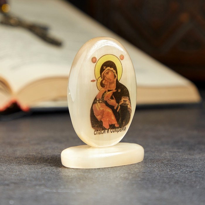 Икона «Владимирская», на подставке, селенит Икона «Владимирская», на подставке, селенит