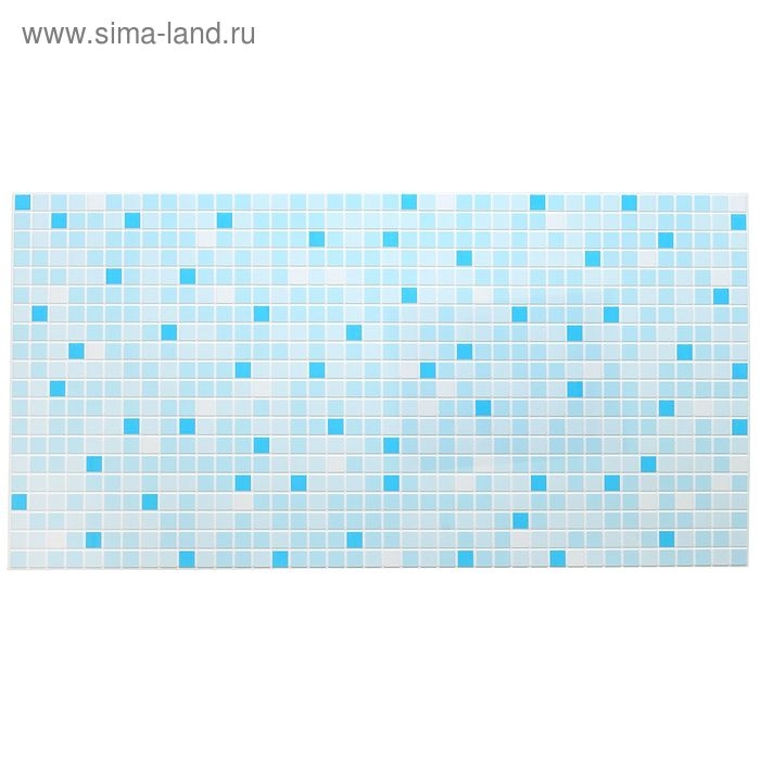 Панель ПВХ Мозаика голубая 955*480