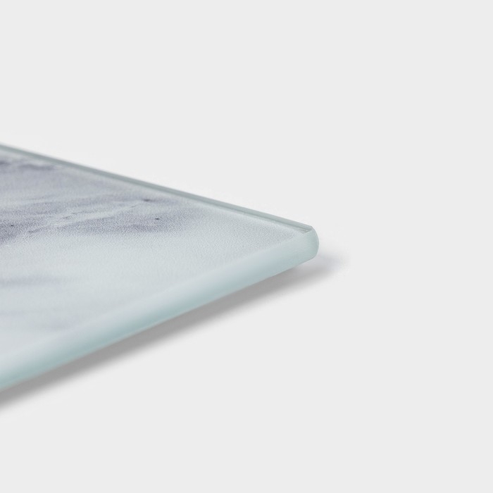 Доска разделочная стеклянная Доляна &laquo;Белый мрамор&raquo;, 30&times;20 см