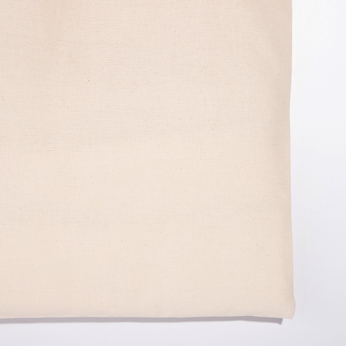 Шопер однотонный, 35 х 0.5 х 40 см, двунитка, без подклада, бежевый