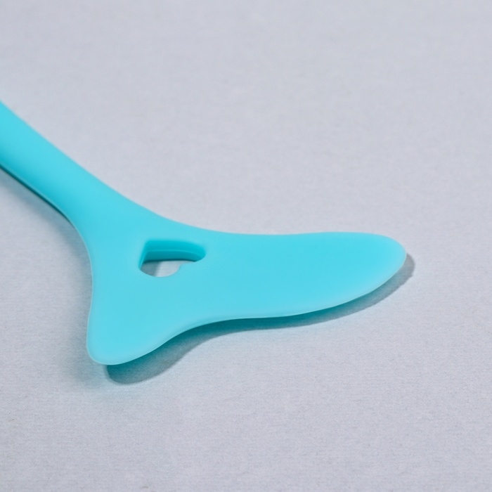 Трафарет для макияжа, силиконовый, 11,7 &times; 6 &times; 0,7 см, цвет голубой