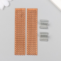 Фитиль для свечи дерево с металлическим держателем широкий 2х9 см