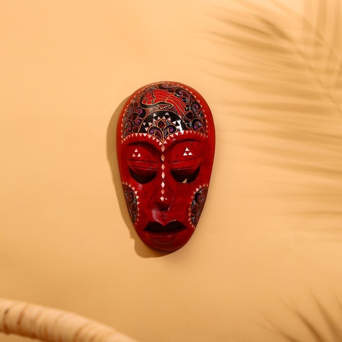 Маска "Ломбок стайл" дерево 23х15х6 см