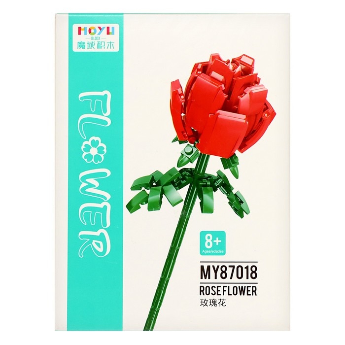 Конструктор Цветы «Красная роза», 112 деталей Конструктор Цветы «Красная роза», 112 деталей