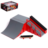 Скейт-парк «Рампа с лестницей», с пальчиковым скейтом, МИКС Скейт-парк «Рампа с лестницей», с пальчиковым скейтом, МИКС