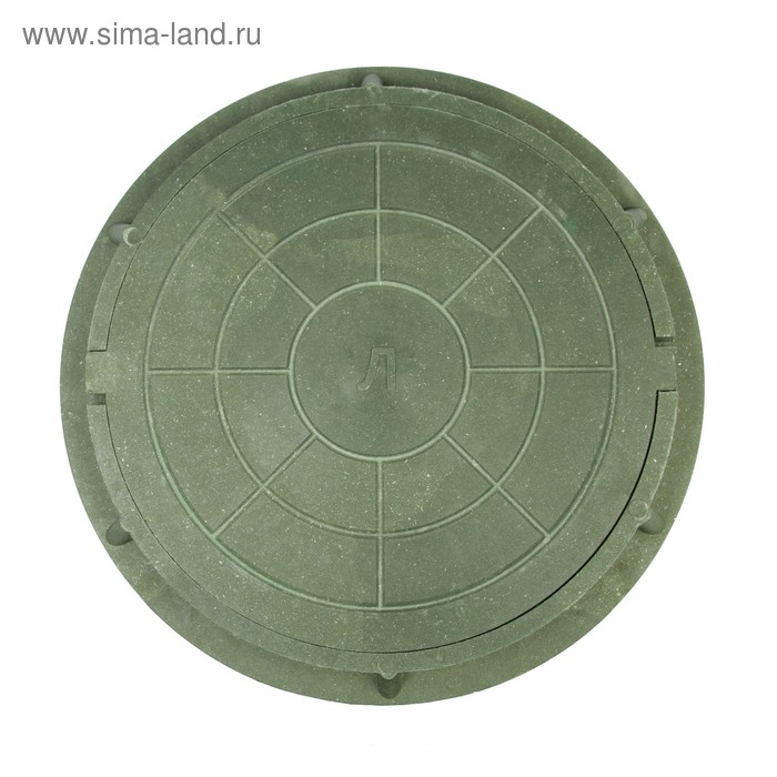 Люк полимерный, легкий, 30 кН, нагрузка до 3 т, зеленый