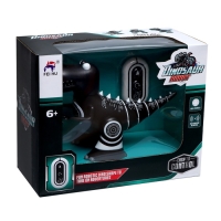 Робот динозавр, на пульте управления, интерактивный: звук, свет, на батарейках