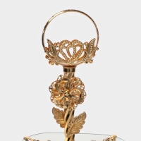 Этажерка - фруктовница квадратная &laquo;Расцвет&raquo;, 2 яруса, d=18/29 см, высота 49 см, стекло