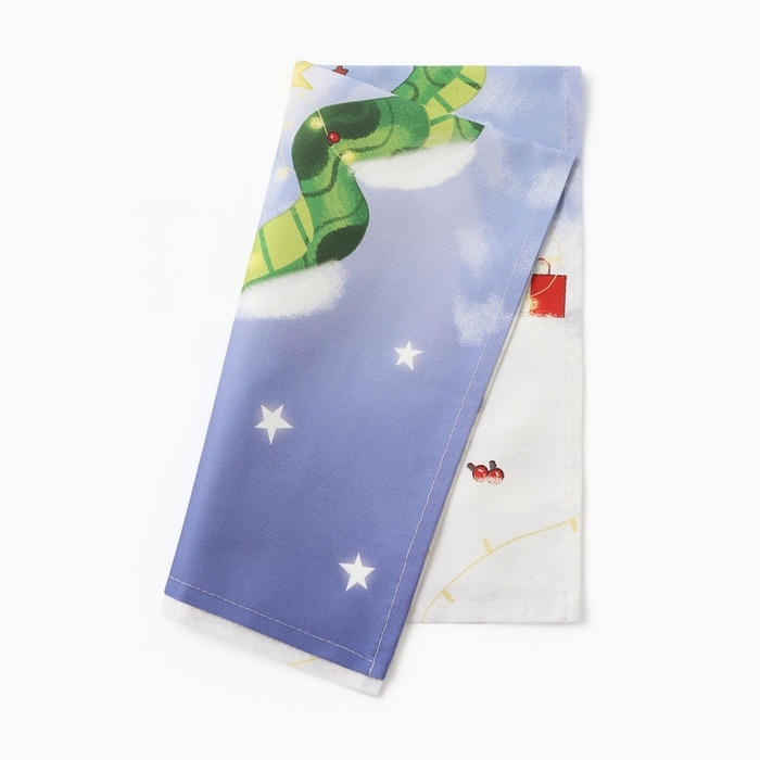 Новый год. Символ года. Змея. Полотенце Этель Мagic snake 40х73 см, 100% хлопок, саржа 190 г/м2 Новый год. Символ года. Змея. Полотенце Этель Мagic snake 40х73 см, 100% хлопок, саржа 190 г/м2