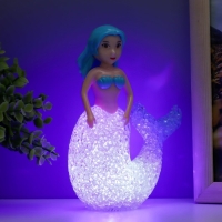 Ночник "Русалочка" LED RGB от батареек 3хLR44 МИКС 10х10х15,5см RISALUX