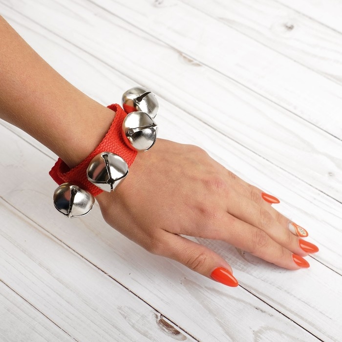 Браслет-погремушка с бубенцами, цвета МИКС Браслет-погремушка с бубенцами, цвета МИКС