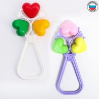 Погремушка на палочке «Сердечки», виды МИКС Погремушка на палочке «Сердечки», виды МИКС