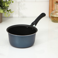 Ковш, 900 мл, пластиковая ручка, антипригарное покрытие, цвет синий Ковш, 900 мл, пластиковая ручка, антипригарное покрытие, цвет синий