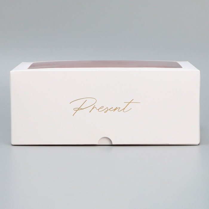 Коробка для капкейков, кондитерская упаковка двухсторонняя, 6 ячеек &laquo;Розы&raquo;, 25 х 17 х 10 см