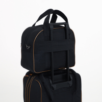 Чемодан малый 37 л (S) с сумкой, отдел на молнии, с расширением, цвет чёрный Чемодан малый 37 л (S) с сумкой, отдел на молнии, с расширением, цвет чёрный