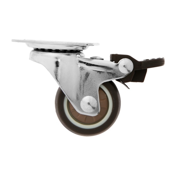 Колесо мебельное CAPPIO d=38,с стопором, поворотное, мягкий ход, покрытие TPR Колесо мебельное CAPPIO d=38,с стопором, поворотное, мягкий ход, покрытие TPR