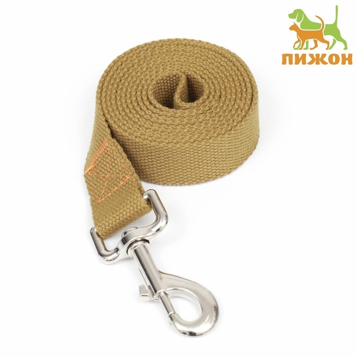 Поводок брезентовый, 1.6 м х 2.5 см, песочный Поводок брезентовый, 1.6 м х 2.5 см, песочный