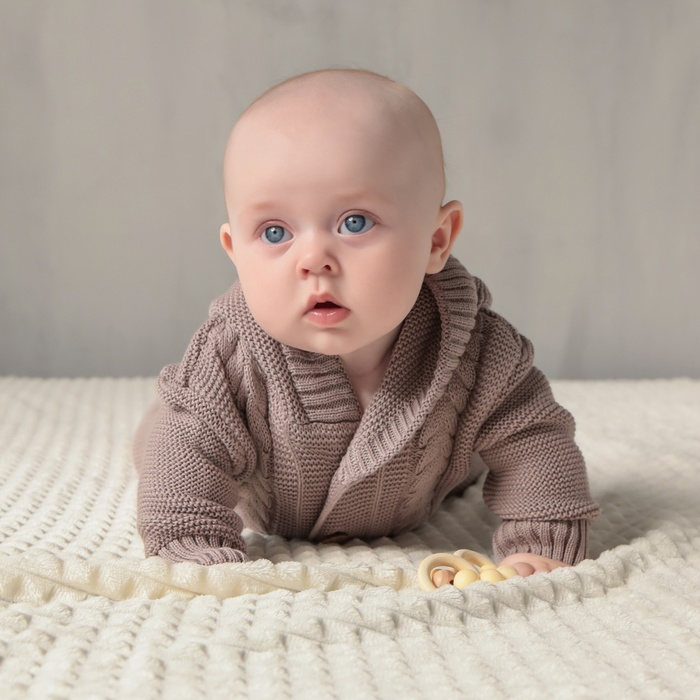 Комбинезон вязаный Крошка Я "Мишка" рост 74-80 см