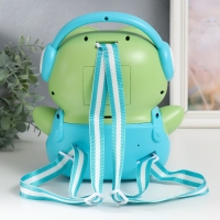 Копилка пластик "Рюкзак Лягуха" кодовый замок, звук АА 25х14х18,5 см Копилка пластик "Рюкзак Лягуха" кодовый замок, звук АА 25х14х18,5 см